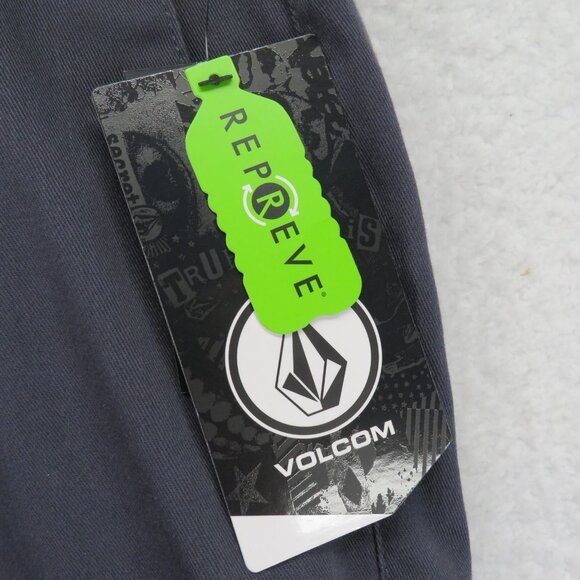 Volcom Shorts Mens Medium Gray Frickin Elastic Waist 19‎ Walk Hybrid REPREVE Eco - Picture 2 of 10